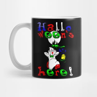 Halloweens Here 8 Bit Mug